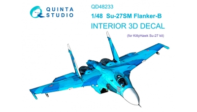 Су-27СМ. 3D декали (KITTY HAWK) - QUINTA STUDIO QD48233 1/48