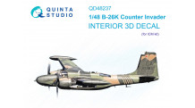 A-26A (B-26K) Douglas, Counter Invader. 3D декали (ICM) - QUINTA STUDIO QD48237 1/48