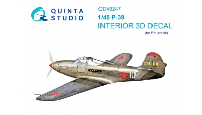 P-39K/N Bell, Airacobra. 3D декали (EDUARD) - QUINTA STUDIO QD48247 1/48