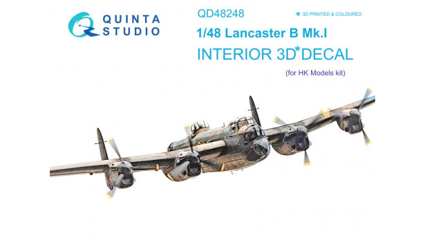 Lancaster B Mk. I Avro, Lanc. 3D декали (HK MODELS) - 1/48 QUINTA STUDIO QD48248