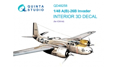 A-26B Douglas, Invader. 3D декали (ICM) - QUINTA STUDIO QD48258 1/48