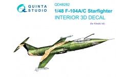 F-104A/C Lockheed, Starfighter. 3D декали (KINETIC) - QUINTA STUDIO QD48282 1/48