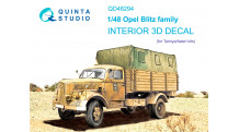 Opel Blitz. 3D декали (ITALERI, TAMIYA) - QUINTA STUDIO QD48294 1/48