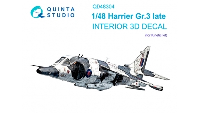 Harrier GR.3 Hawker Siddeley. 3D декали (KINETIC) - QUINTA STUDIO QD48304 1/48