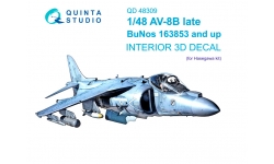 AV-8B Harrier II McDonnell Douglas. 3D декали (HASEGAWA) - QUINTA STUDIO QD48309 1/48