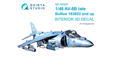 AV-8B Harrier II McDonnell Douglas. 3D декали (HASEGAWA) - QUINTA STUDIO QD48309 1/48