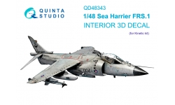 Sea Harrier FRS.1 British Aerospace. 3D декали (KINETIC) - QUINTA STUDIO QD48343 1/48