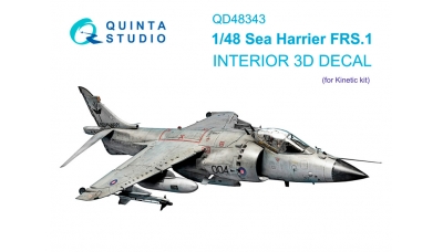 Sea Harrier FRS.1 British Aerospace. 3D декали (KINETIC) - QUINTA STUDIO QD48343 1/48