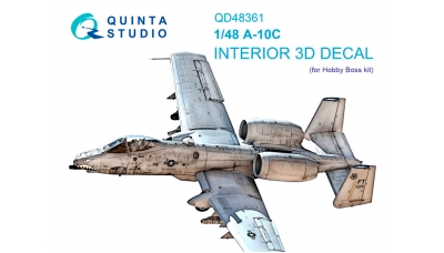 A-10C Fairchild Republic, Thunderbolt II. 3D декали (HOBBY BOSS) - QUINTA STUDIO QD48361 1/48