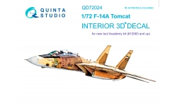 F-14A Grumman, Tomcat. 3D декали (ACADEMY) - QUINTA STUDIO QD72024 1/72