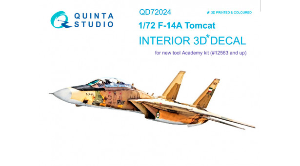 F-14A Grumman, Tomcat. 3D декали (ACADEMY) - 1/72 QUINTA STUDIO QD72024