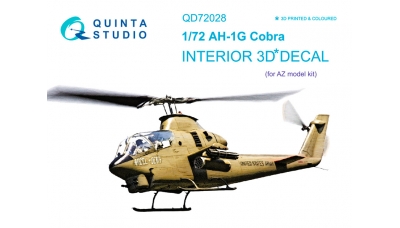 AH-1G Bell, Huey Cobra. 3D декали (AZ MODEL) - QUINTA STUDIO QD72028 1/72