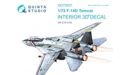 F-14D Grumman, Super Tomcat. 3D декали (GREAT WALL HOBBY) - QUINTA STUDIO QD72031 1/72