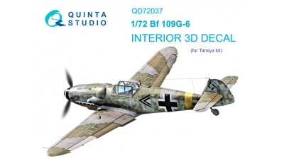 Bf 109G-6 Messerschmitt. 3D декали (TAMIYA) - QUINTA STUDIO QD72037 1/72