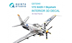 XA2D-1 Douglas, Skyshark. 3D декали (CLEAR PROP) - QUINTA STUDIO QD72040 1/72