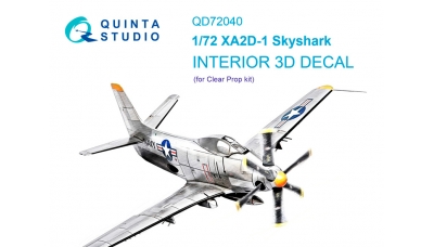 XA2D-1 Douglas, Skyshark. 3D декали (CLEAR PROP) - QUINTA STUDIO QD72040 1/72
