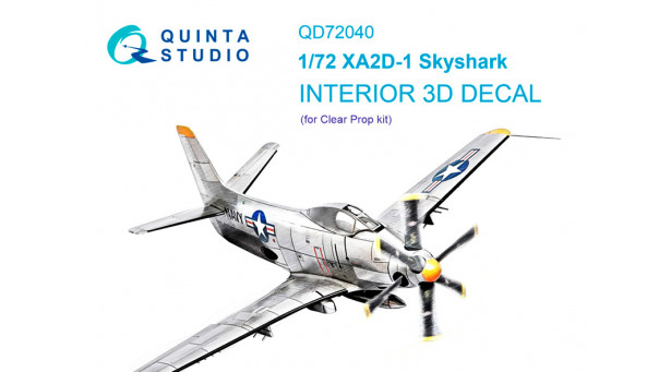 XA2D-1 Douglas, Skyshark. 3D декали (CLEAR PROP) - 1/72 QUINTA STUDIO QD72040