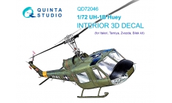UH-1B Bell, Iroquois, Bravo Huey. 3D декали (ITALERI) - QUINTA STUDIO QD72046 1/72