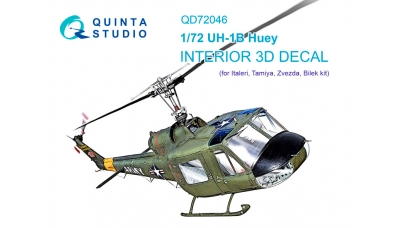 UH-1B Bell, Iroquois, Bravo Huey. 3D декали (ITALERI) - QUINTA STUDIO QD72046 1/72