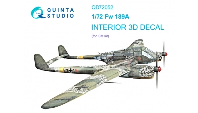 Fw 189A-1/2 Focke-Wulf, Uhu. 3D декали (ICM) - QUINTA STUDIO QD72052 1/72