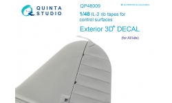 Ил-2. Киперная лента для управляющих поверхностей. 3D декали - QUINTA STUDIO QP48009 1/48