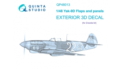 Як-9Д. 3D декали (ЗВЕЗДА) - QUINTA STUDIO QP48013 1/48