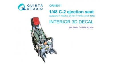 Кресло катапультное Lockheed C-2 / F-104A/C/G/J, CF-104/D Starfighter. 3D декали (KINETIC) - QUINTA STUDIO QR48011 1/48