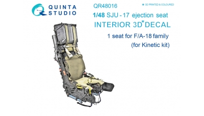 Кресло катапультное MB SJU-17A NACES / F/A-18 McDonnell Douglas, Hornet. 3D декали (KINETIC) - QUINTA STUDIO QR48016 1/48