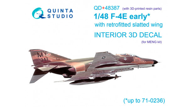 F-4E McDonnell Douglas, Phantom II. 3D декали (MENG) - 1/48 QUINTA STUDIO QD+48387