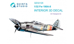 Fw 190A-8 Focke-Wulf. 3D декали (HASEGAWA) - QUINTA STUDIO QD32126 1/32
