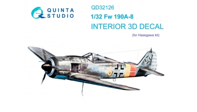 Fw 190A-8 Focke-Wulf. 3D декали (HASEGAWA) - QUINTA STUDIO QD32126 1/32
