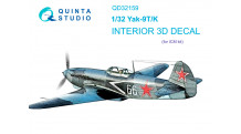 Истребитель КБ Яковлева Тип 9К/ Тип 9Т. 3D декали (ICM) - QUINTA STUDIO QD32159 1/32
