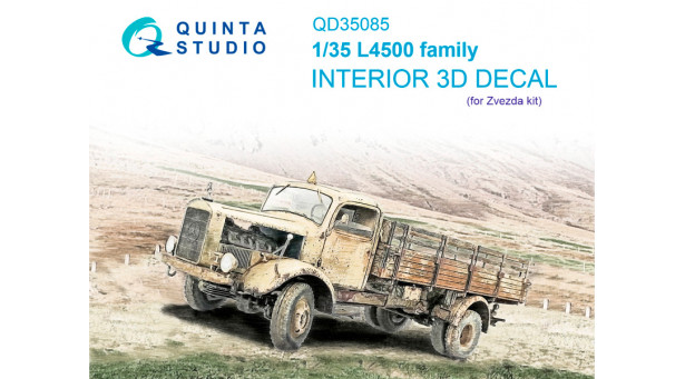 Mercedes-Benz L 4500 A Daimler-Benz. 3D декали (ЗВЕЗДА) - 1/35 QUINTA STUDIO QD35085
