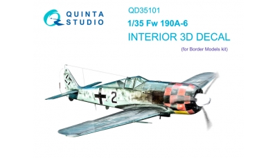 Fw 190A-6 Focke-Wulf. 3D декали (BORDER MODEL) - QUINTA STUDIO QD35101 1/35