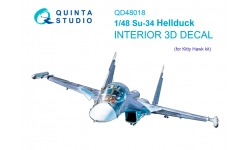 Су-34. 3D декали (KITTY HAWK) - QUINTA STUDIO QD48018 1/48