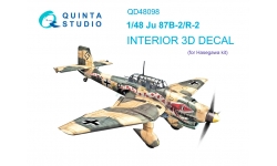 Ju 87B-2/R-2 Junkers, Stuka. 3D декали (HASEGAWA) - QUINTA STUDIO QD48098 1/48