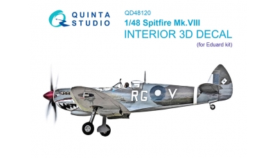 Spitfire Mk VIII Supermarine. 3D декали (EDUARD) - QUINTA STUDIO QD48120 1/48