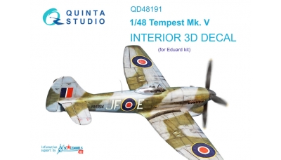 Tempest F Mk. V (F.5) Hawker. 3D декали (EDUARD) - QUINTA STUDIO QD48191 1/48
