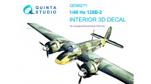Hs 129B-2 Henschel. 3D декали (HASEGAWA) - QUINTA STUDIO QD48271 1/48
