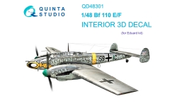 Bf 110E/F Messerschmitt. 3D декали (EDUARD) - QUINTA STUDIO QD48301 1/48