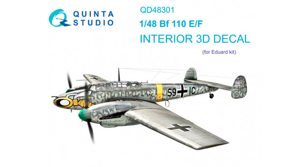 Bf 110E/F Messerschmitt. 3D декали (EDUARD) - 1/48 QUINTA STUDIO QD48301