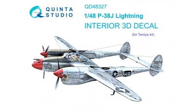 P-38J Lockheed, Lightning. 3D декали (TAMIYA) - QUINTA STUDIO QD48327 1/48