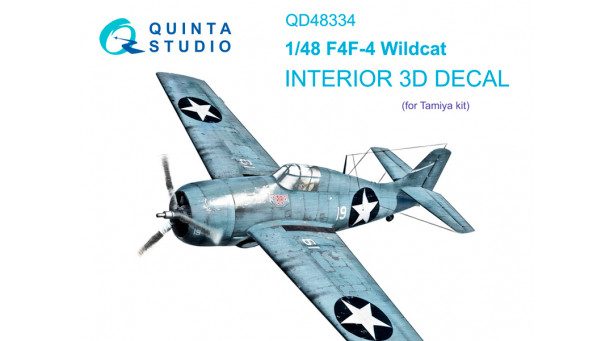 F4F-4 Grumman, Wildcat. 3D декали (TAMIYA) - 1/48 QUINTA STUDIO QD48334 F4F-4 Grumman, Wildcat. 3D декали (TAMIYA) - 1/48 QUINTA STUDIO QD48334