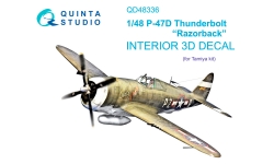 P-47D Republic, Thunderbolt, Razorback. 3D декали (TAMIYA) - QUINTA STUDIO QD48336 1/48