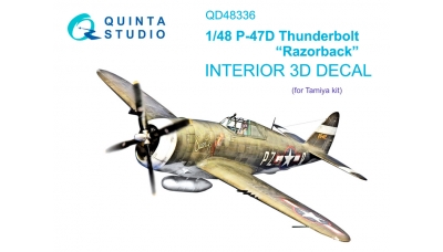 P-47D Republic, Thunderbolt, Razorback. 3D декали (TAMIYA) - QUINTA STUDIO QD48336 1/48