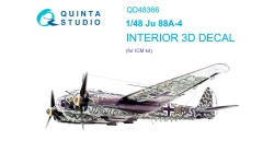 Ju 88A-4 Junkers. 3D декали (ICM) - QUINTA STUDIO QD48366 1/48