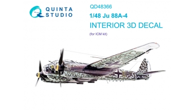 Ju 88A-4 Junkers. 3D декали (ICM) - QUINTA STUDIO QD48366 1/48