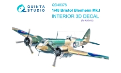 Blenheim Mk I Bristol. 3D декали (AIRFIX) - QUINTA STUDIO QD48378 1/48