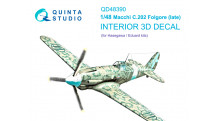 C.202 Aeronautica Macchi, Folgore. 3D декали (HASEGAWA) - QUINTA STUDIO QD48390 1/48