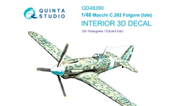 C.202 Aeronautica Macchi, Folgore. 3D декали (HASEGAWA) - QUINTA STUDIO QD48390 1/48